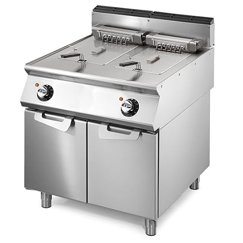 VIRTUS GROUP Friteuse &Eacute;lectrique, Capacit&eacute; 2x15 Litres - Virtus - - Acier inoxydable230 800x900x870mm