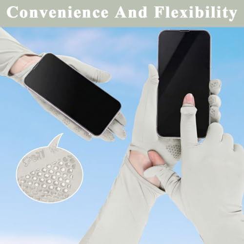 Image of PALAY Hand Gloves for Sun Protection Cooling UV Protection Arm Sleeves for Women Men, Nylon Ice Silk Hand Cover Arm Sleeves for Bike Riding Hiking - Anti-slip & Breathable