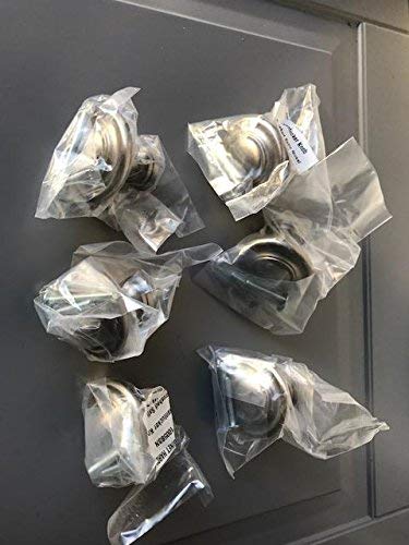 Set de 6 pomos para puertas plegables Bi Fold en níquel cepillado Satinado para cocina miniatura 4