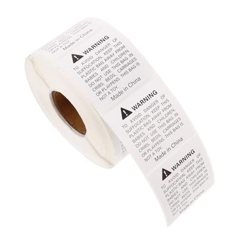 Anneome Etiqueta Adhesiva de Advertencia Autoadhesiva Blanca Unidades por para Riesgo de Asfixia y Fragilidad Señal de Seguridad para Embalaje y Aviso de Peligro