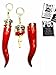 BLUSUPERSHOP 1 cuerno grande 15 cm aprox. se desenrosca la cabeza y sale gobbo y tarjeta amuLETANO PORTAFORTUNA HORN CHARMS, rojo, Talla única