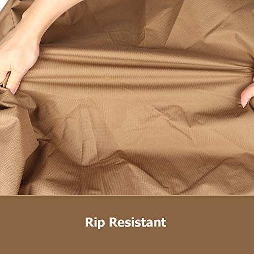 Nexcover Square Fire Pit Cover - Waterproof 600D Heavy Duty Fabric With Pvc Coating, Fits Square Outdoor Fire Pit Or Table 44”L X 44" W, Fade & Weather Resistant Cover, Brown. #TOP7