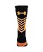 Under Armour Men's Undeniable All Sport Crew Socks (1 Pair), Black/Blaze Orange, Large