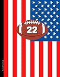 Photo Gallery football notebook #22: u.s.a. american flag | wide ruled composition 110 pages one subject | 8.5x11 in. Photo Gallery football notebook #22: u.s.a. american flag | wide ruled composition 110 pages one subject | 8.5x11 in.