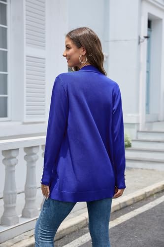 Image of VIISHOW Women Cardigan Sweater Lightweight Open Front Long Sleeve Soft Fine Knit Casual Trendy Kimono Cardigans with Pockets
