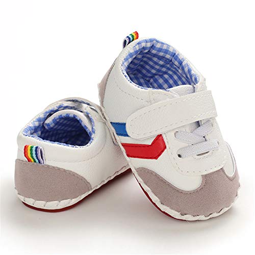 Image of HsdsBebe Baby Boys Girls Pu Leather Hard Bottom Walking Sneakers Toddler Rubber Sole First Walkers Infant Cartoon Slippers Crib Shoes