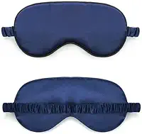Máscara de dormir com enchimento de camada dupla e tira elástica para uma noite de sono perfeita (Azul)