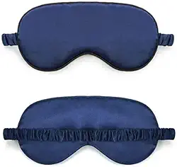 Máscara de dormir com enchimento de camada dupla e tira elástica para uma noite de sono perfeita (Azul)