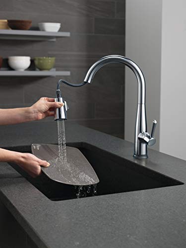 Delta Faucet Essa Single-Handle Touch Kitchen Sink Faucet with Pull Down Sprayer, Touch2O Technology and Magnetic Docking Spray Head, Arctic Stainless 9113T-AR-DST