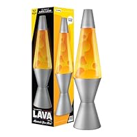 Lava Lamp - 14.5- The Original Motion Lamp - Orange and Yellow Liquid with Silver Base - Item #2129