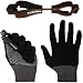 Produktbild FUZZIO Arbeitshandschuhe mit Noppen, 24 Paar, für leichte Arbeiten mit Handschuh-Klammern (L/9, Schwarz)
