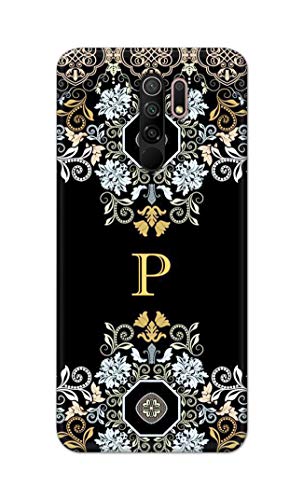 Image of Printed Hard Back Cover Case for Mi Redmi 9 Prime Back Cover (Alphabet P) -1803