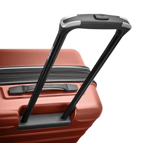 Image of Samsonite Omni 2-24 inch Medium Checked Hardside Luggage with 360 Spinner Wheels - Scratch Resistant Hardshell - TSA Lock, Airline-Approved - Expandable Lightweight Polycarbonate Shell, Brick Orange