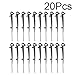 Gutter Brush Clips,20-Pack Black/Gray Plastic for Leaf Guard Clips for Secure Gutter Brush Installation,150mm Length with Recommended 1 Meter Spacing
