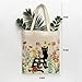 bmuvghi Black Cat Canvas Tote Bag with Zipper Pockets Vintage Flowers Cute Tote Bag Aesthetic Reusable Shopping Grocery Bags Birthday Gifts for Women