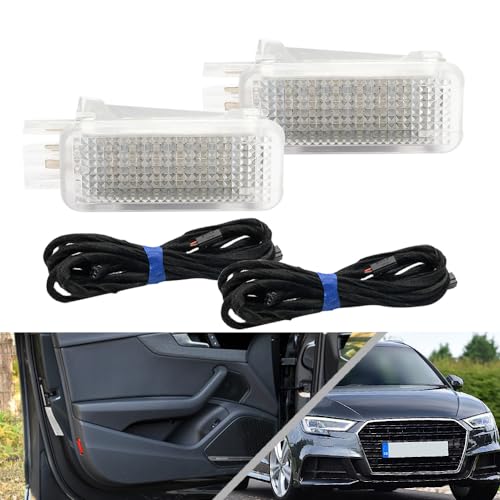 Luces de cortesía para Audi A3 y Q7, iluminación LED roja para puertas en tus viajes nocturnos