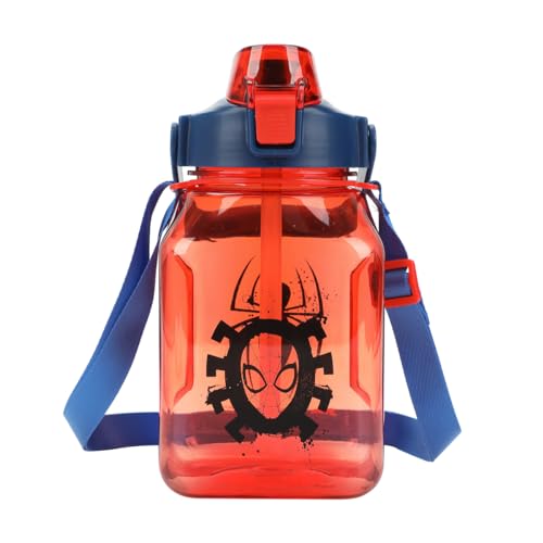 Bouteille d'eau Spider-Man 1,4 l sangle intégrée pour éviter les pannes d'eau