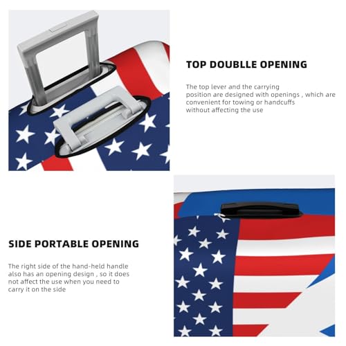 Travel Luggage Cover Usa America And Scotland Scottish Flag Fashion Washable Baggage Suitcase Protector Fit For Luggage X-Large4