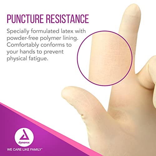 Dynarex Sterile Disposable Latex Surgical Gloves, Powder-Free, Sterilely Packaged In Pairs, Professional Medical And Healthcare Use, Veterinary Clinic, Bisque, Size 8.5, 1 Case Of 200 Pairs Of Gloves #TOP2