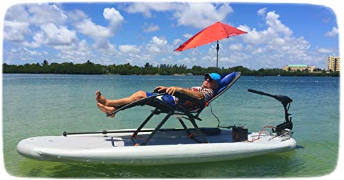 Inflatable Motorized Fishing Platform Paddle Board Surf Board Dingy Raft Boat (8x2.5ft)