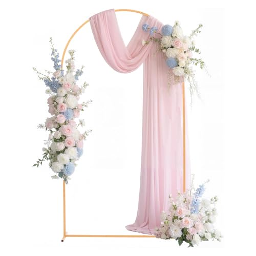 VEVOR Suporte de arco dourado para pano de fundo, 2,2 x 1,2 m, estrutura estável, 1 conjunto, para casamentos, festas de aniversário, graduações, celebrações natalícias e decorações de cerimónias