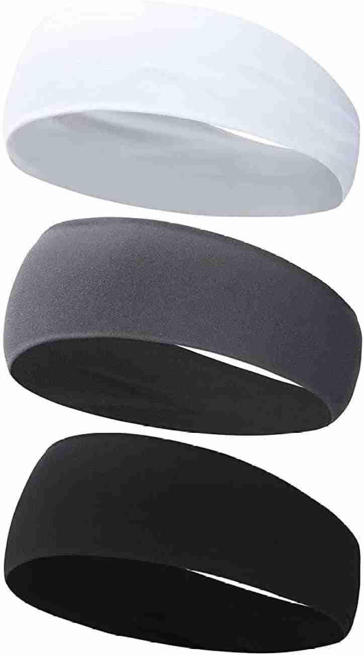 Fashion Factory Sports Headband for Men and Women, 3 Pack, Black, Grey and White, Moisture-Wicking Workout Head Band-image-19