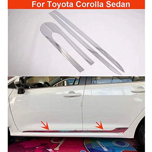 4 piezas cromadas para carrocería de puerta lateral Corolla Sedan 2019 2020