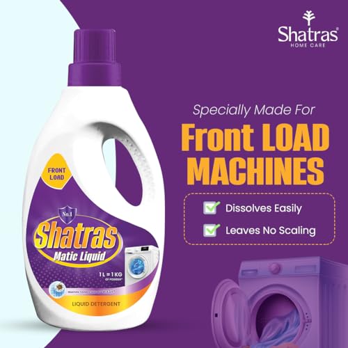 Image of SHATRAS Matic liquid detergent for daily wash | Laundry Liquid Detergent With Long-Lasting Refreshing Fragrance | Front Load Liquid Detergent for Superior Color Care (Purple 7)