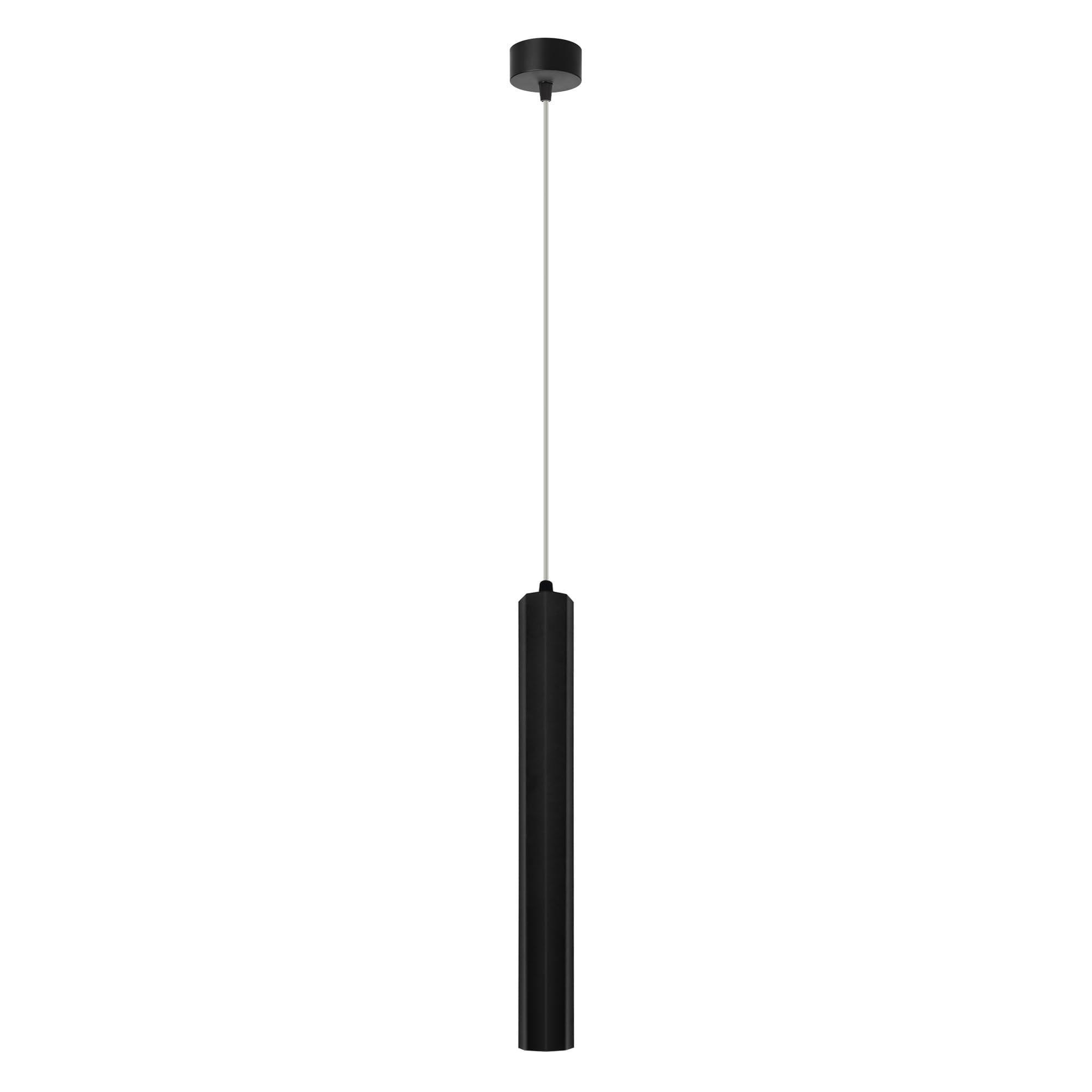 LEDSone Black Long Tube Ceiling Pendant Light, Modern LED Lights, Aluminum Cylindrical Suspension Spotlight, Minimalist Hanging Light for Kitchen Island Dining Room, Bedroom Bedside 5W LED — image 1