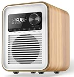 Inscabin D6 Tragbares DAB Radio/DAB+ FM-Digitalradio/Tragbarer drahtloser Lautsprecher mit Bluetooth/Kommt mit Fernbedienung/Akku/Schönes Design Black