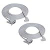 2PCS 1761-CBL-PM02 PLC Cable Replacement for Allen Bradley MicroLogix 1000 1200 1500 with 8 Pin Round and 90 Degree End