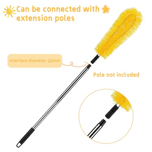 Qotang GUTTERCLEANINGBRUSH 2 Pcs Gutter Cleaning Brush Roofing Tool Rain Gutter Guard Cleaner Tool Adaptation Thread Interface Dia 0.87 Inch Gutter Cleaning Brush Tools Interface Diameter 22 Mm thumb #3