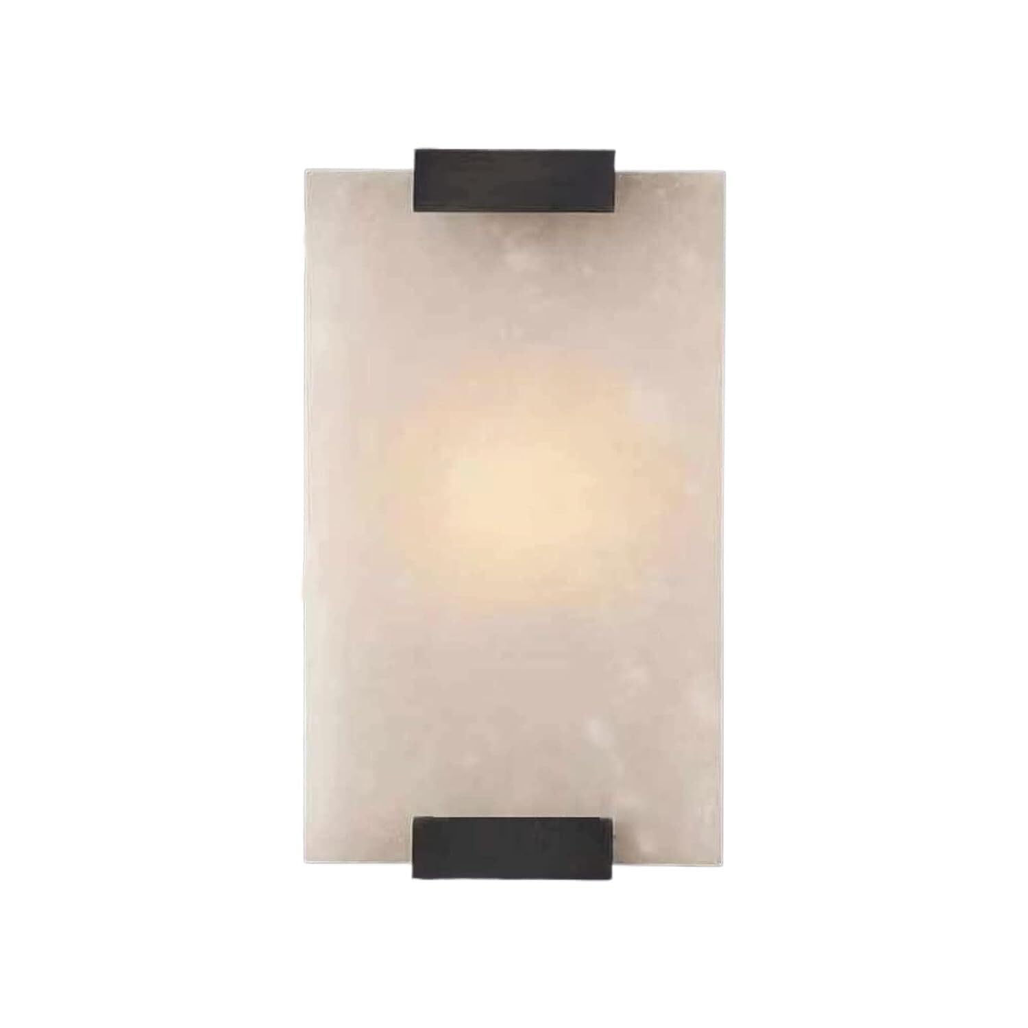 Modern Decoration Marble Wall Sconce White Alabaster Glass Wall Light Long Bar Indoor Natural Stone Gold Wall Mounted Lamp Black Bathroom Vanity Light Fixture for Bedroom Living Room(Dark-27cm)