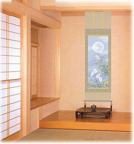 『生活応援うー特価』　田村竹世　『秋草に白鷺』　掛け軸 生活応援うー特価』 田村竹世 『秋草に白鷺』 掛け軸 生活応援