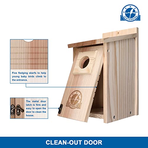 Sisterbird BIRDHOUSE01 Bird Houses For Outside 1-1/2 Inch Entrance Hole Cedar Wild Birdhouses thumb #3