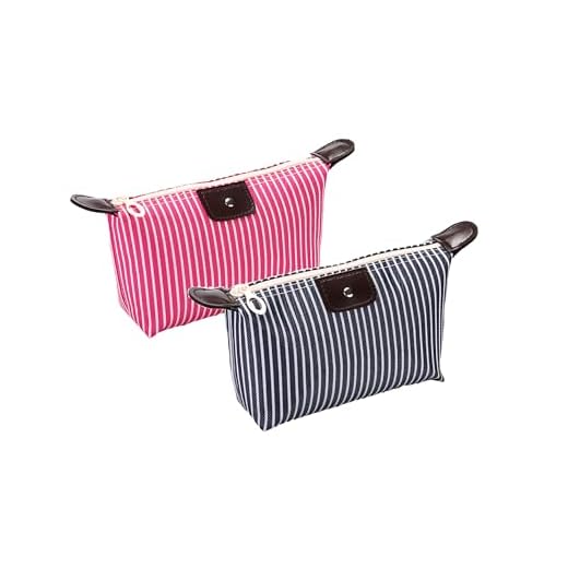 THTAJ 2 Pack Make Up Bag for Traveling,Preppy make up bag,Toiletry Bag,Nylon Cosmetic Bag,Light Pink Makeup Bag,Skin Care Bag，Tiny Makeup Bag