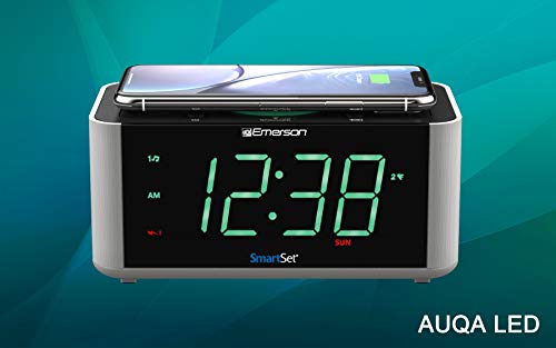 Emerson ER100202 Smartset Dual Alarm Clock Radio with USB Port and QI Wireless Phone Charger with Bluetooth, All Qi Compatible Phones by Emerson - Image 6