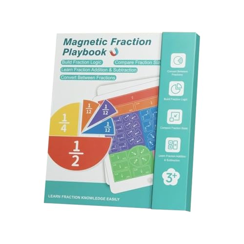 Palaufr Magnetisches Bruchrechnen Buch,Interaktives Lernspiel Und Aktivitäten Hilfsmittel | Bruchrechnungs-Lernbuch,Für Kinder Schule Zuhause Unterricht Lernspiel