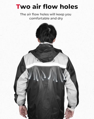 image for KEMIMOTO Rain Suits for Men Waterproof Motorcycle Rain Gear for Men Ra