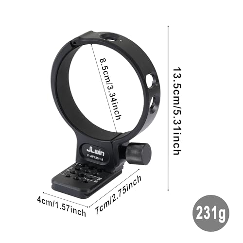 FocusFoto Anillo de Montura para Trípode Metal 85mm para Lente Viltrox AF 135mm F1.8 LAB FE/Z-Mount, Base Inferior con Tornillo 1/4" y 3/8" y Placa de Liberación Rápida Compatible con Trípode Acra-Swiss miniatura 4