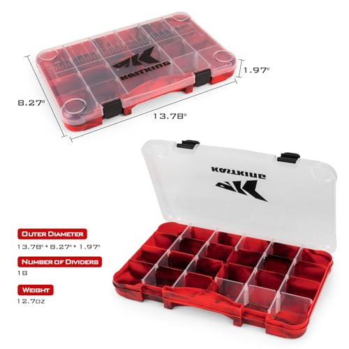 Image of KastKing Tackle Boxes, Plastic Box, Plastic Storage Organizer Box with Removable Dividers - Fishing Tackle Storage - Box Organizer - 2 Packs /4 Packs Tackle Trays - Parts Box