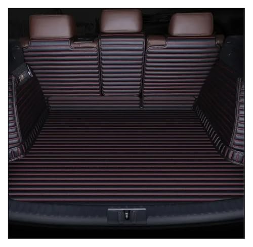 Tapis de coffre voiture sur mesure Benz A W177 revêtement luxe surpiqué noir et rouge