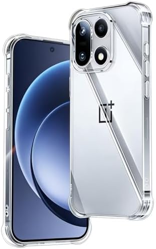 QULLOO Funda para OnePlus 15, Transparente TPU Carcasa Resistente...