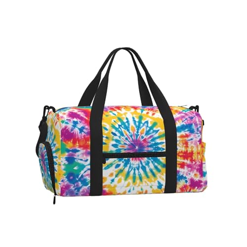 Bolsa de deporte arcoíris con compartimento de zapatos para escapadas de fin de semana