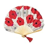 Wpc. 雑貨 GIFTBOX扇子 ピオニ レッド レディース 熱中症対策 浴衣にも似合う 夏 祭りプレゼント おしゃれ 可愛い 女性 W084-9085-204