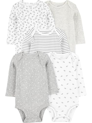 Body Pacote com 5 bodies de manga comprida Simple Joys by Carter'...