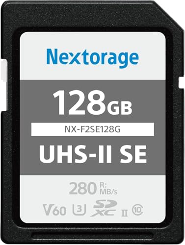 Image of Nextorage 128GB UHS-II V60 SDXC Memory Card Max Read Speed 280MB /s Max Write Speed 100MB /s (F2SE Series)