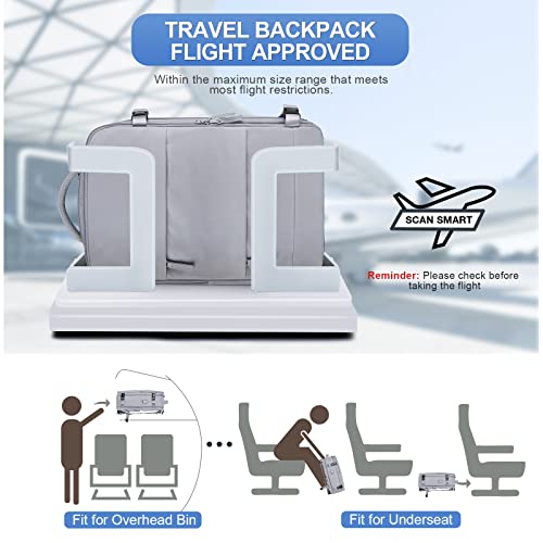 Image of coofay Expandable Backpack For Traveling On Airplane Carry On Backpack Flight Approved Personal Item Travel Backpack For Women Men Airline Approved Gym Bag With Shoe Compartment Travel Weekender Bag