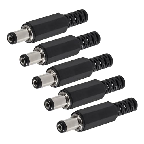 Conectores de enchufe macho DC 5.5x2.1mm pack x5 miniatura 1