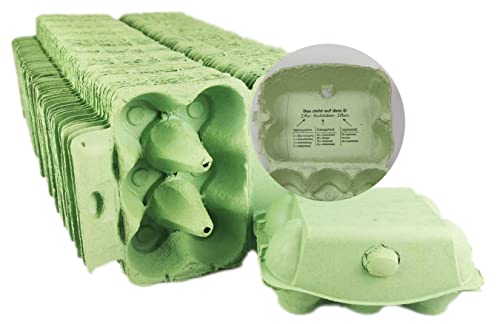 LEXININ Eierkartons Aus Pappe – 40 Stück Für 6 Eier, Braun, Stabil & Platzsparend